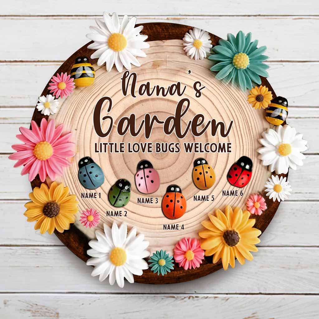 Little Bugs Welcome - Personalized Grandma Wood Sign
