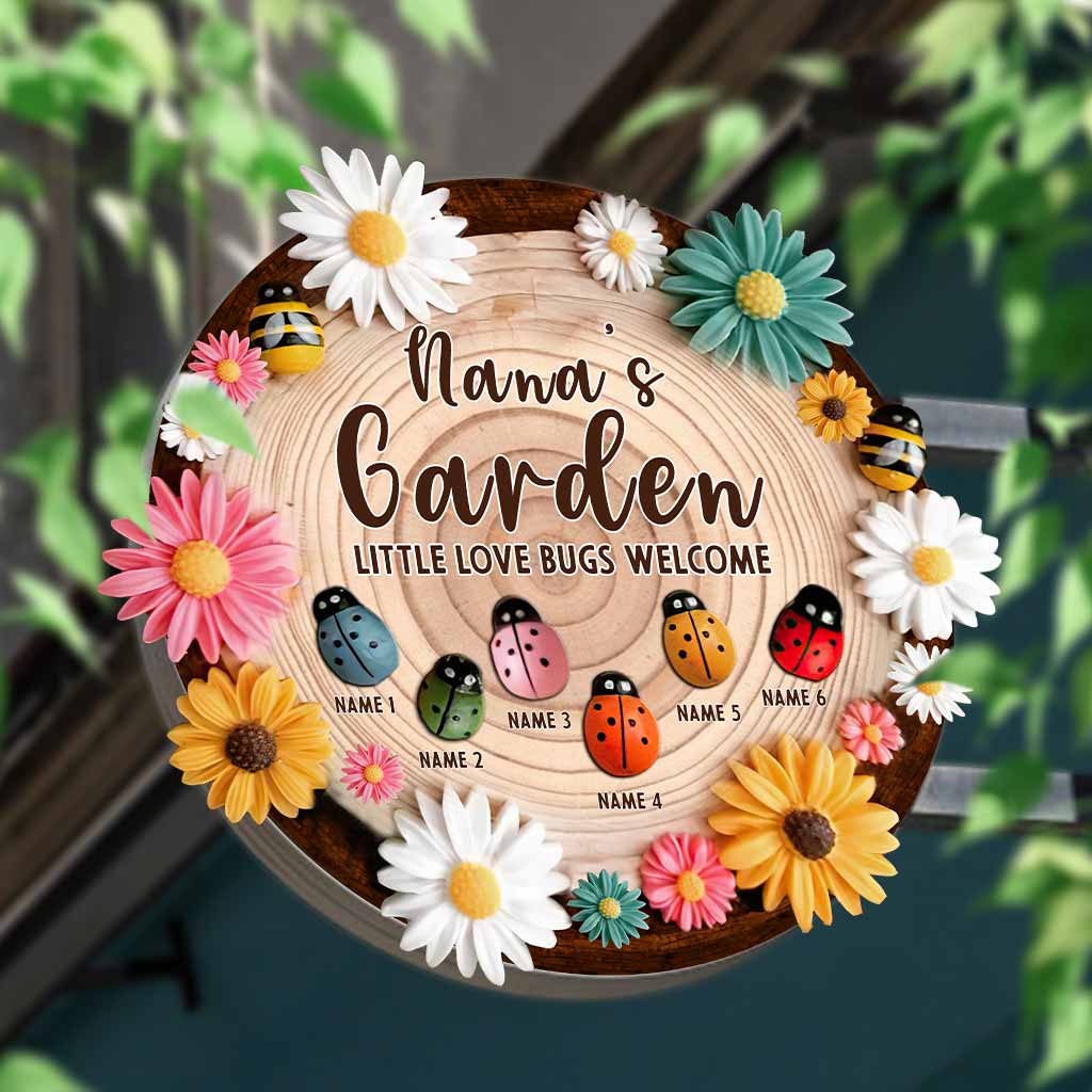 Little Bugs Welcome - Personalized Grandma Wood Sign