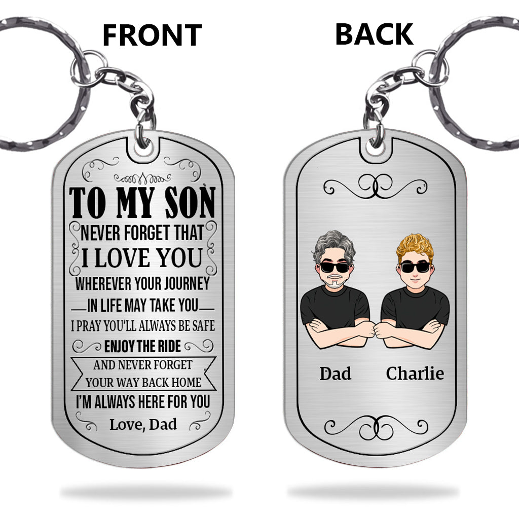 Disover To My Son - Gift for dad, son, daughter, granddaughter, grandson -Stainless Steel Keychain