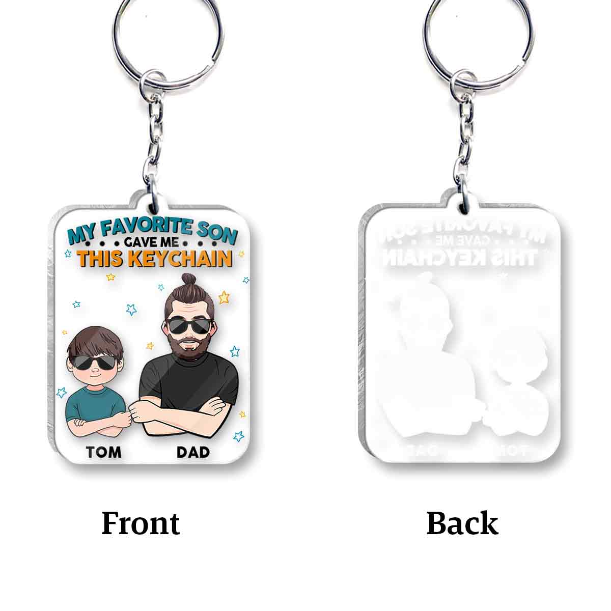 My Favorite Child - Personalized Father Transparent Keychain