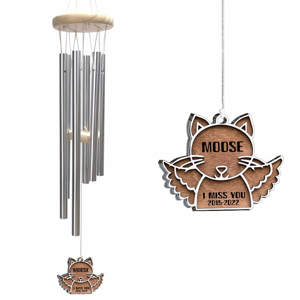 I Miss You - Personalized Cat Wind Chime