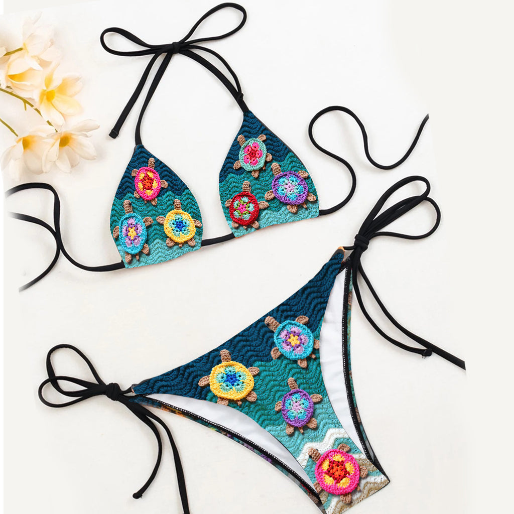 Love Turtles - Turtle Triangle Bikini Swimsuit