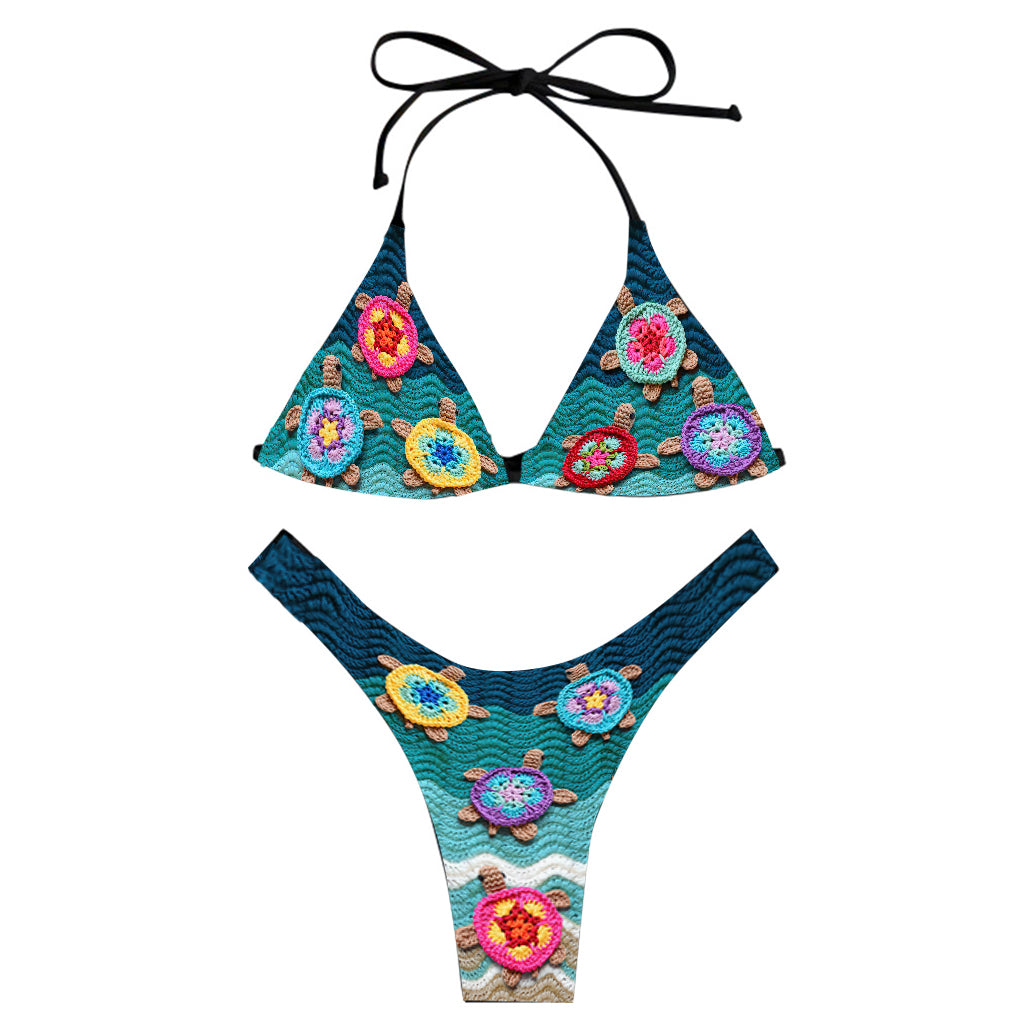 Love Turtles - Turtle Triangle Bikini Swimsuit