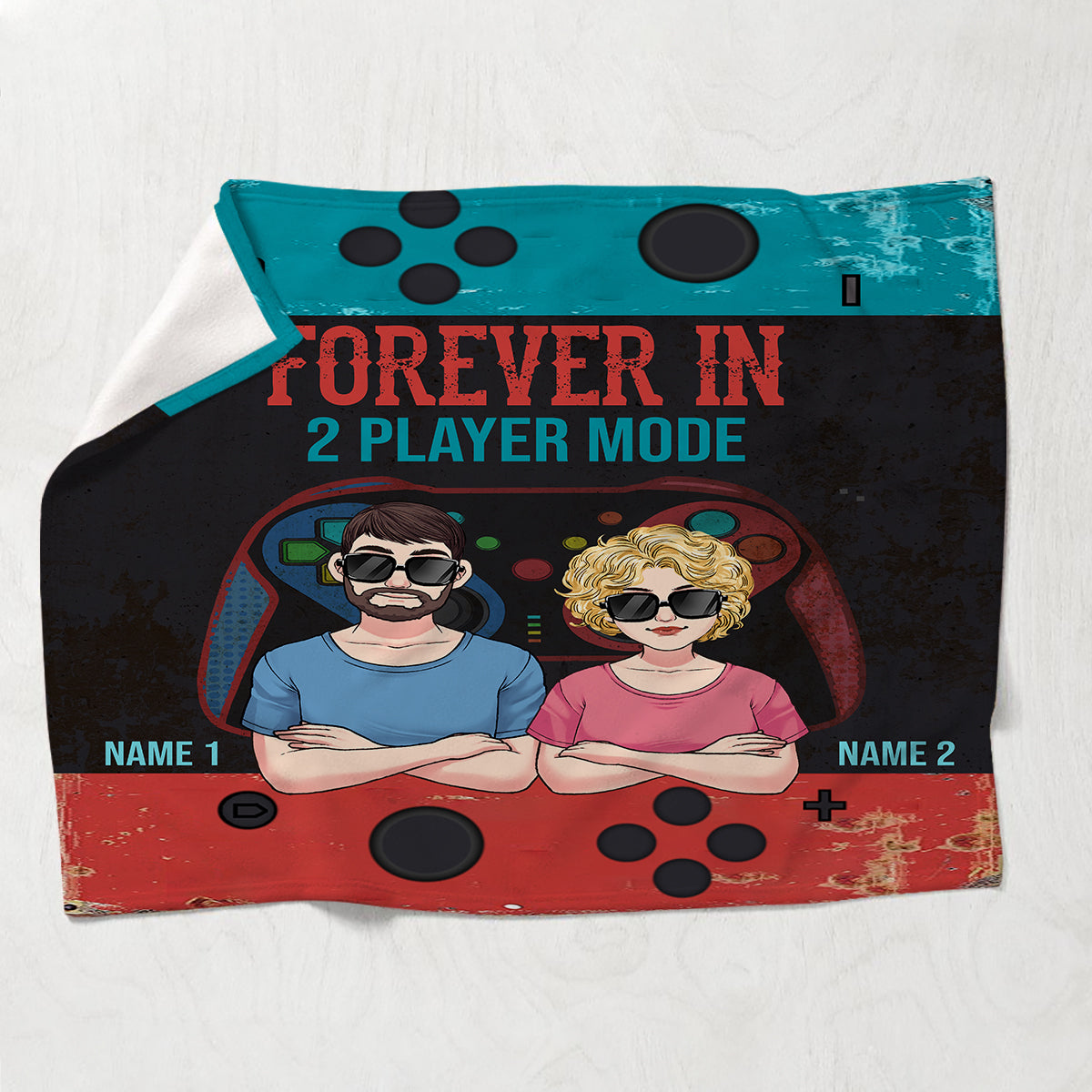 Forever In 2 Player Mode - Personalized Video Game Blanket