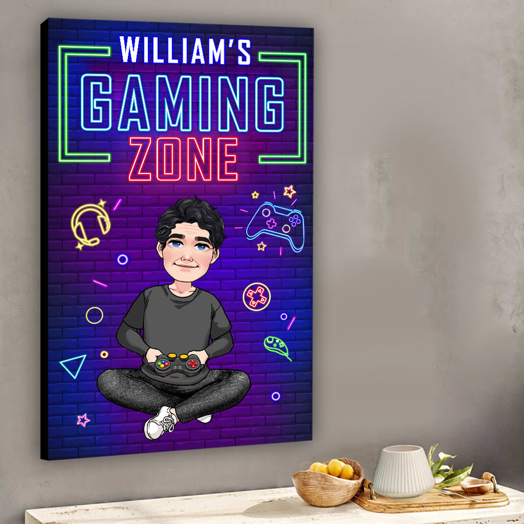 Gaming Zone - Personalized Video Game Canvas And Poster