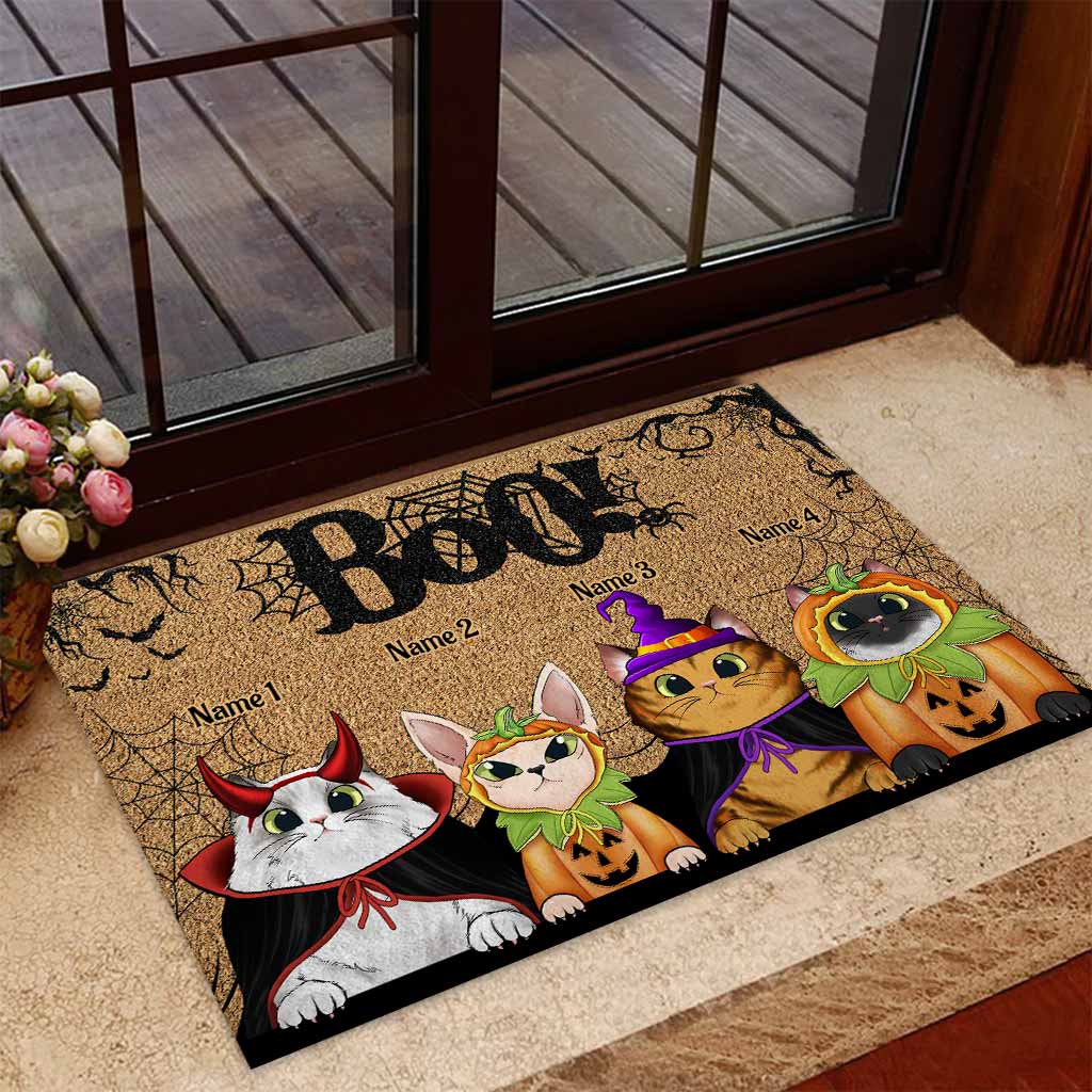 Discover Boo Halloween - Cat Personalized Doormat