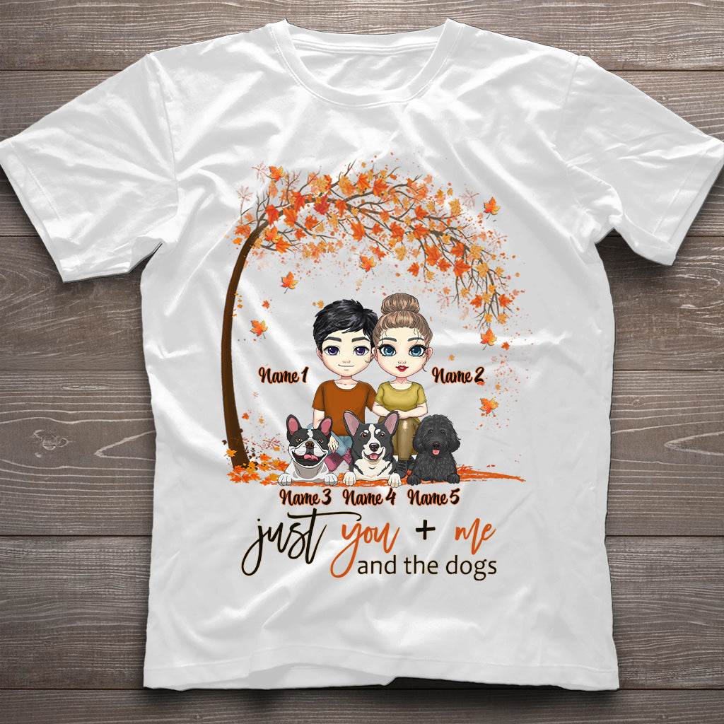 You Me And The Dogs Couple Personalized Custom T-Shirt