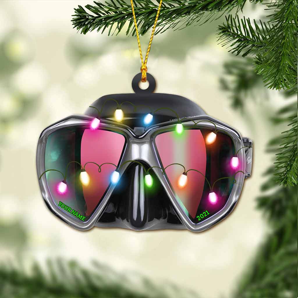 Scuba Diving - Personalized Christmas Ornament (Printed On Both Sides)