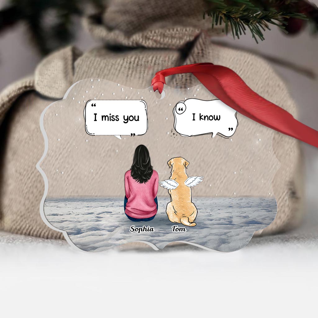 A Piece Of My Heart - Personalized Christmas Dog Transparent Ornament