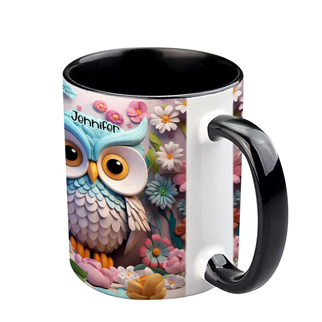 Cool Owl - Personalized Owl Accent Mug