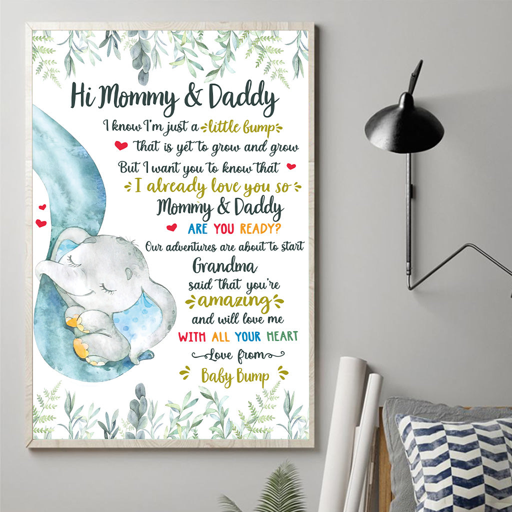 Love From Baby Bump - Personalized Mother Canvas And Poster