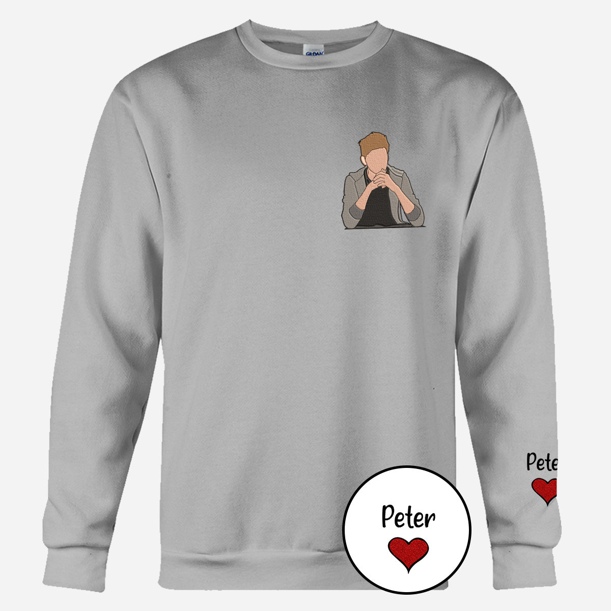 Custom 2D Photo - Personalized Uncle Embroidered Sweater