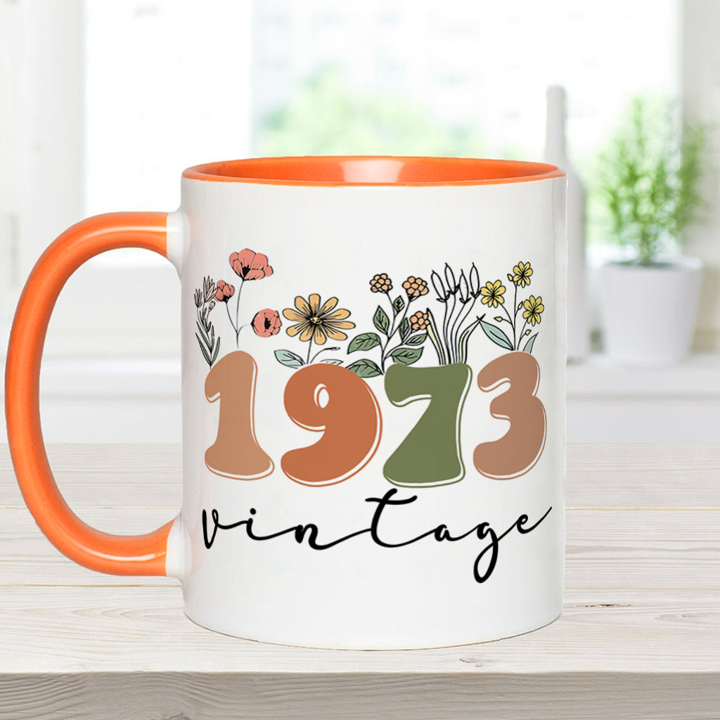 Vintage Version - Personalized Birthday Accent Mug