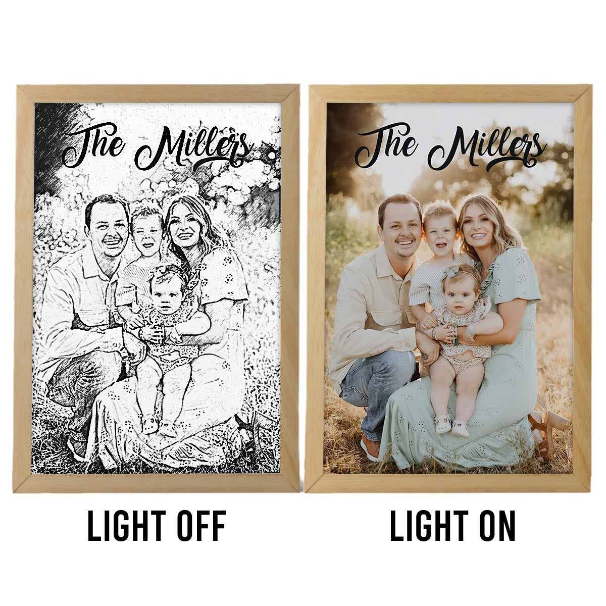 Love Family - Personalized Family Light Photo Frame