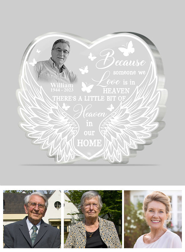 Someone We Love Is In Heaven - Personalized Memorial Custom Shaped Acrylic Plaque