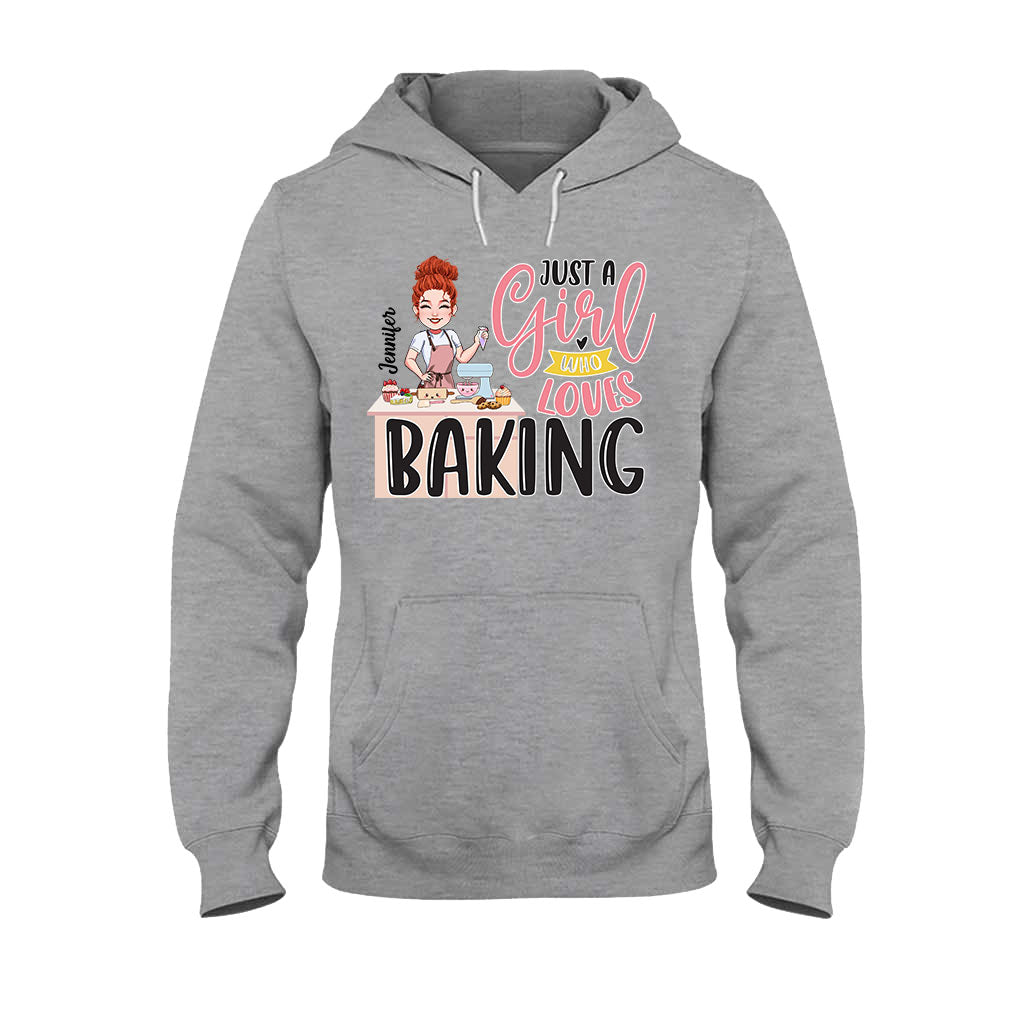 Just A Girl Who Loves Baking - Personalized Baking T-shirt and Hoodie