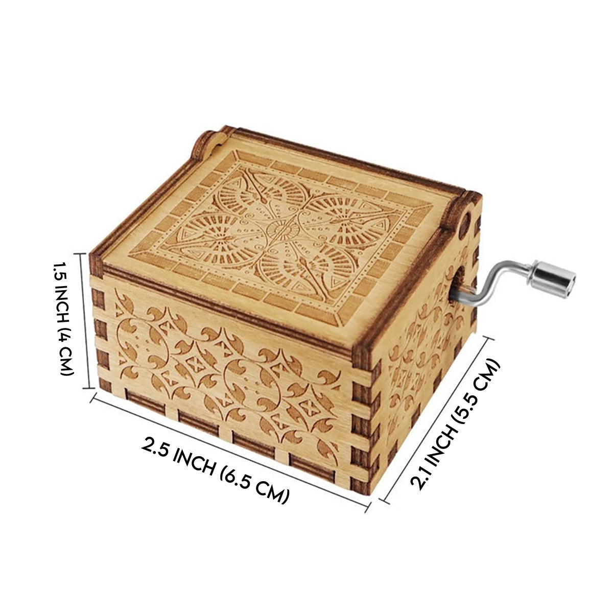 I’m Mostly Peace Love And Light - Personalized Yoga Hand Crank Music Box