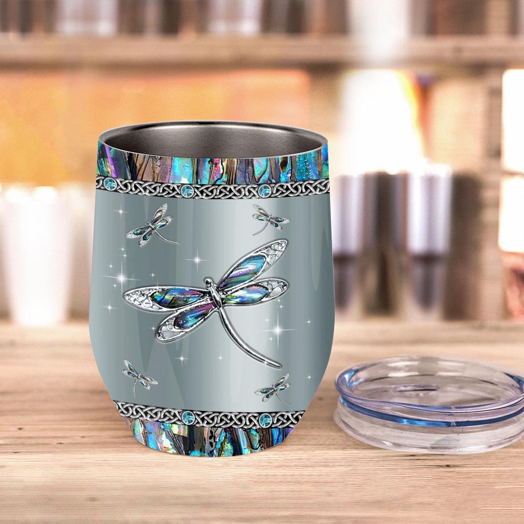 Mystery Dragonfly - Dragonfly Wine Tumbler