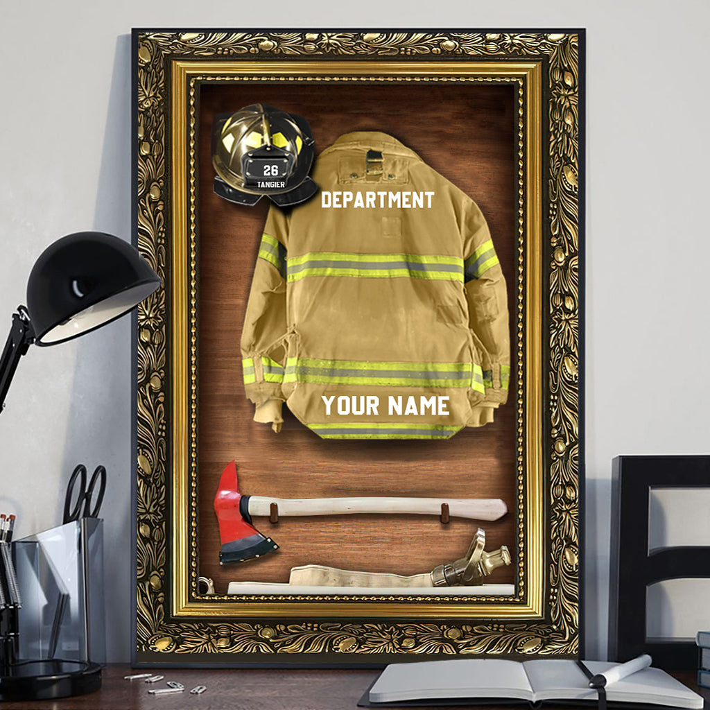 Firefighter Armor - Personalized Firefighter Canvas And Poster