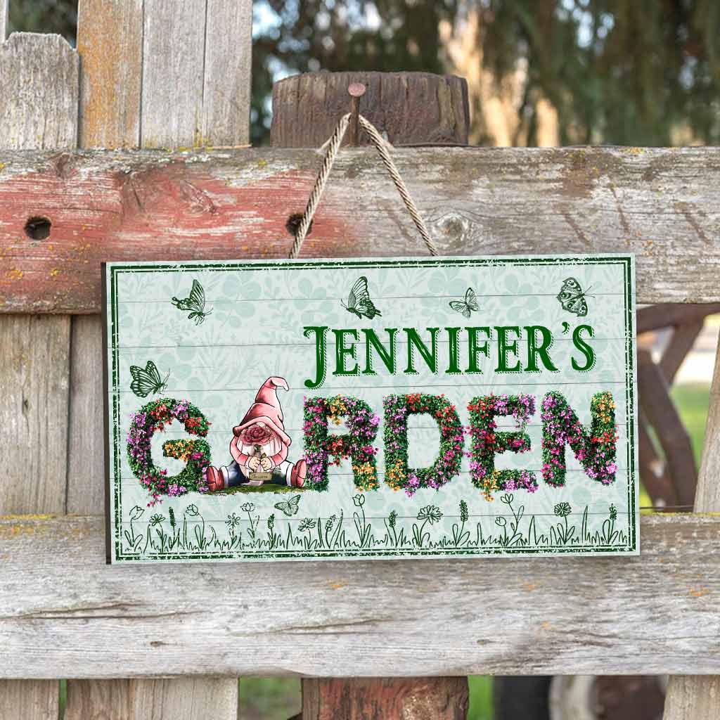 Welcome To My Garden - Personalized Gardening Custom Shaped Wood Sign