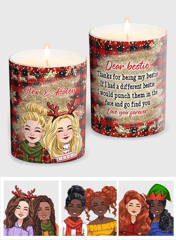 Dear Bestie - Personalized Bestie Candle With Wooden Lid