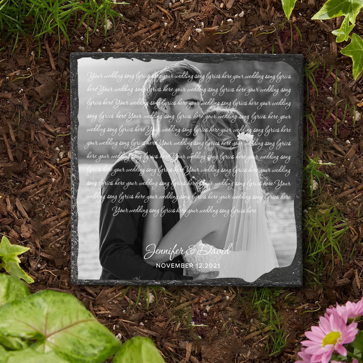 You Are my Sunshine - Personalized Husband And Wife Square Shaped Stone