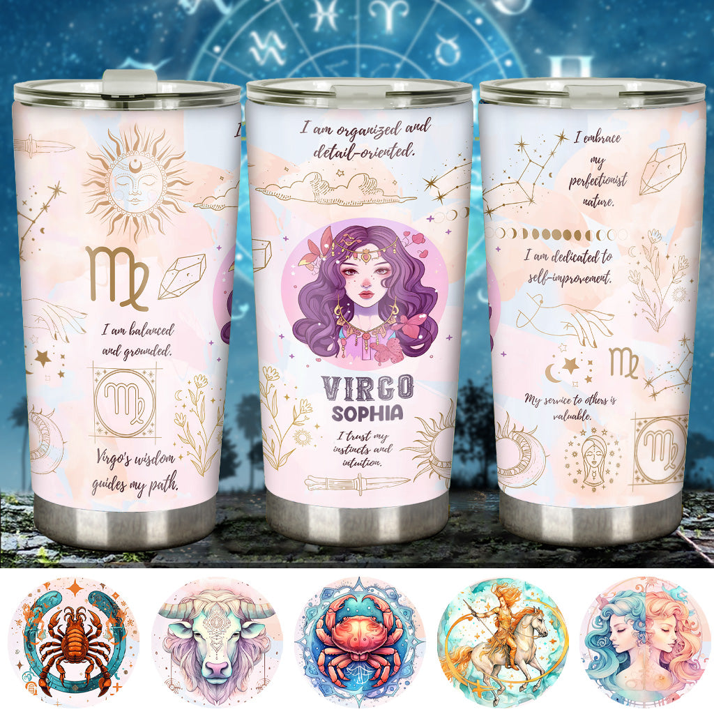 Zodiac Sign Tumbler - Personalized Tumbler