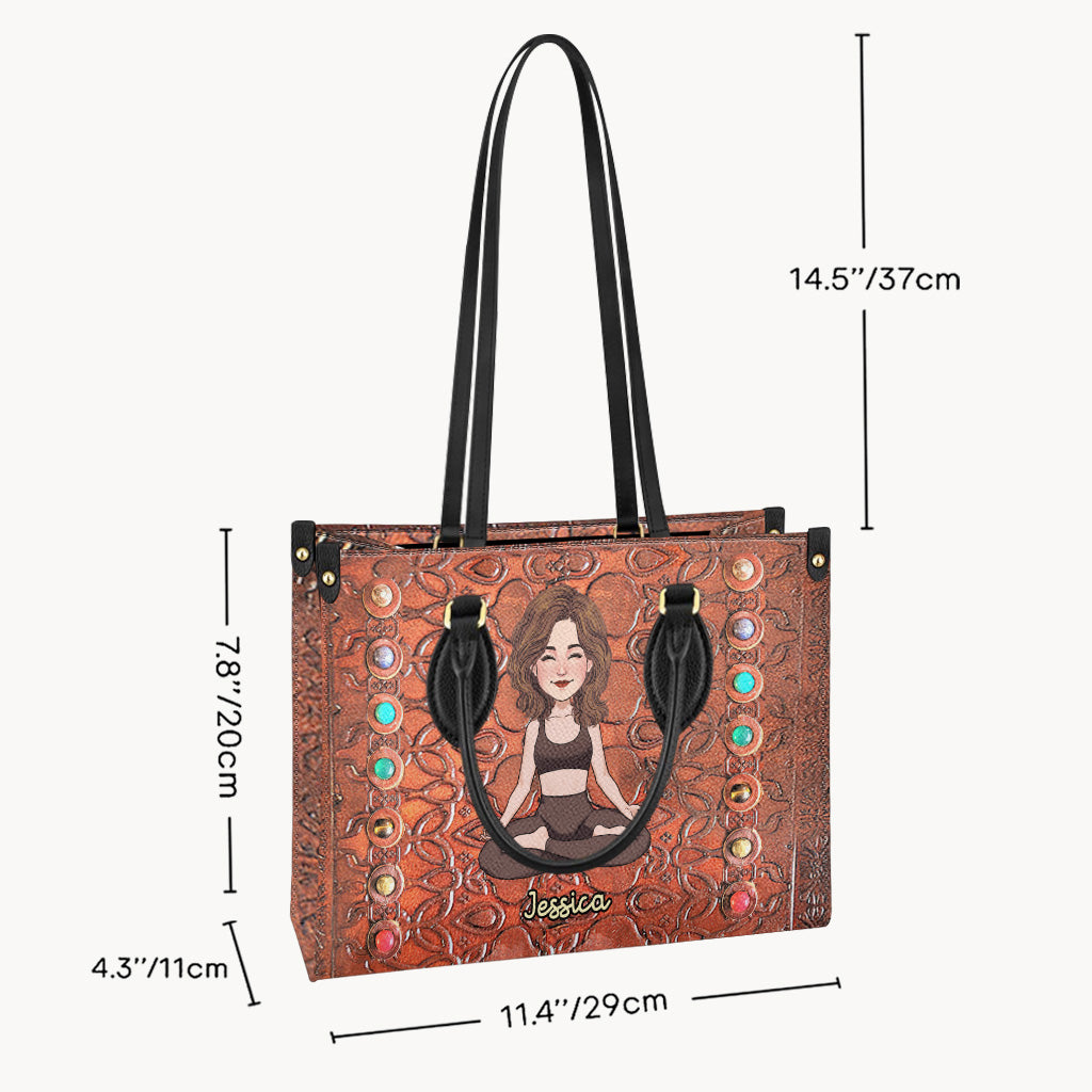 Namaste - Personalized Yoga Leather Handbag