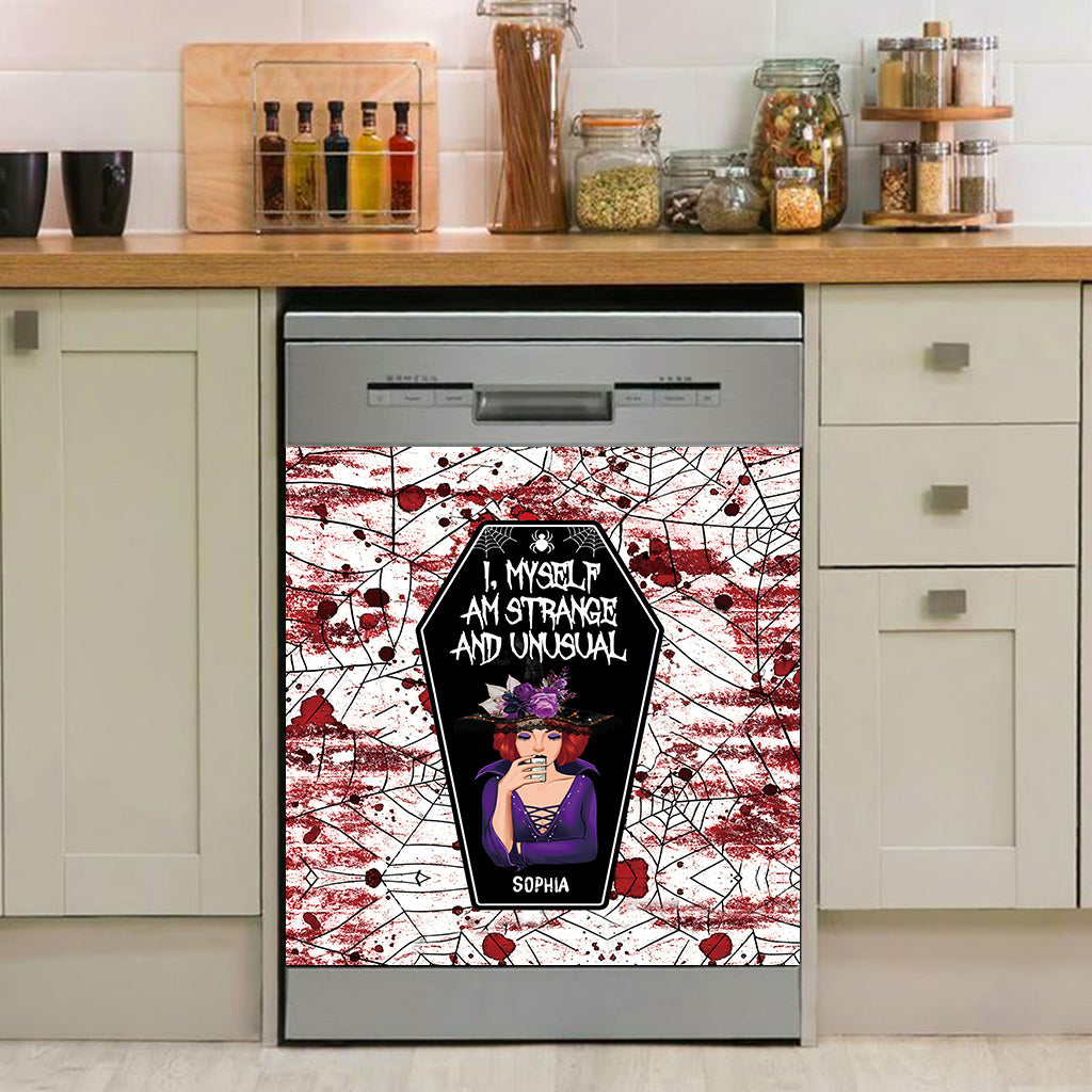 I Myself Am Strange and Unusual - Personalized Witch Dishwasher Cover