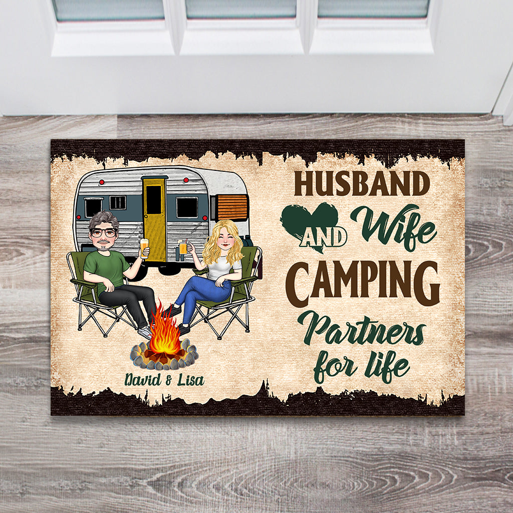 Camping Partners For Life - Personalized Camping Doormat