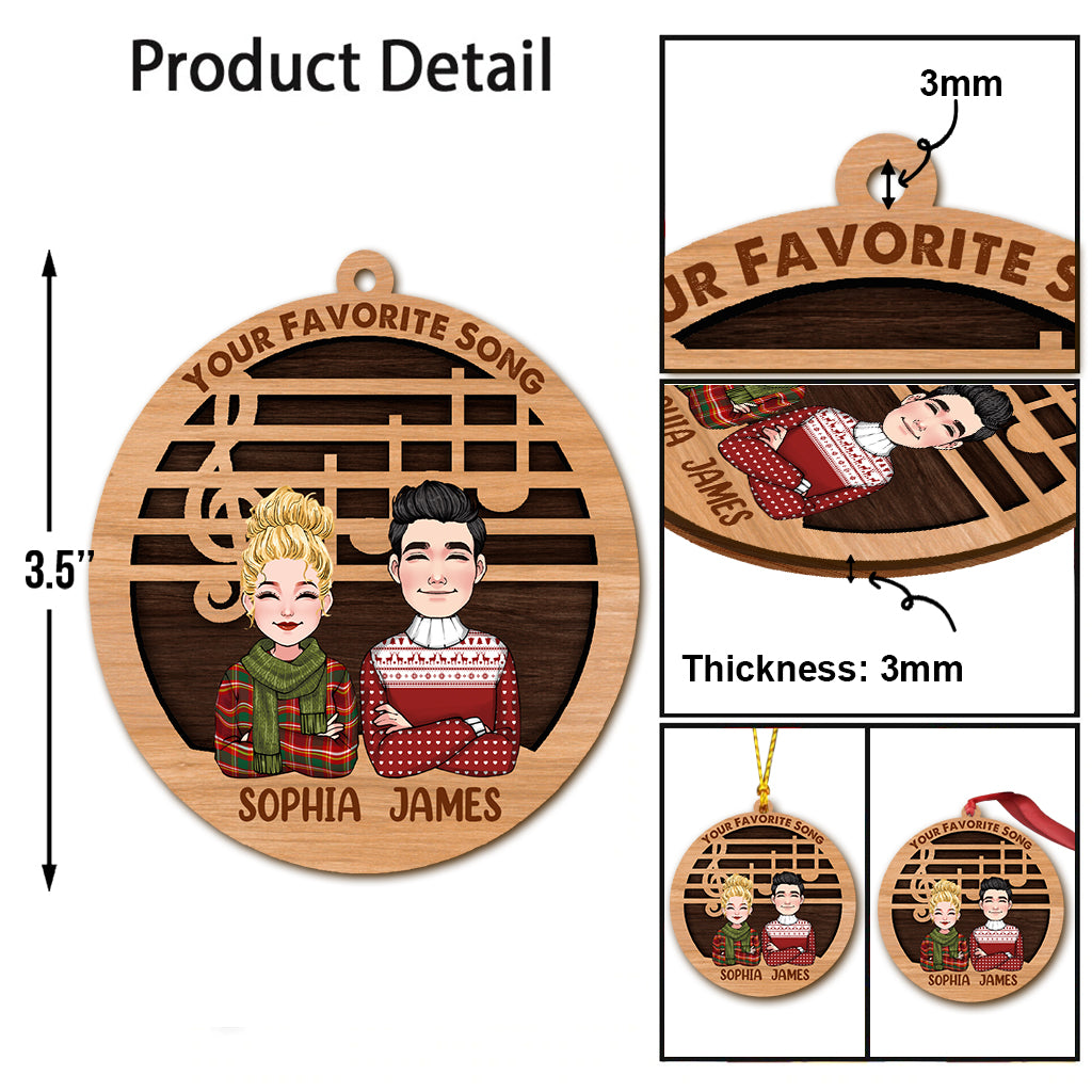 Our Favorite Song - Personalized Couple Ornament