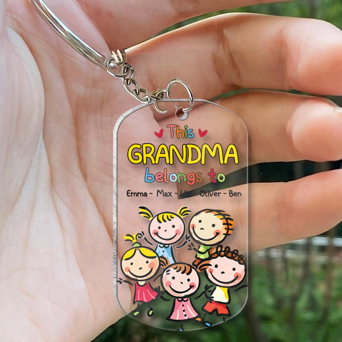 Disover This Grandpa Belongs To -  Personalized One-sided Keychain