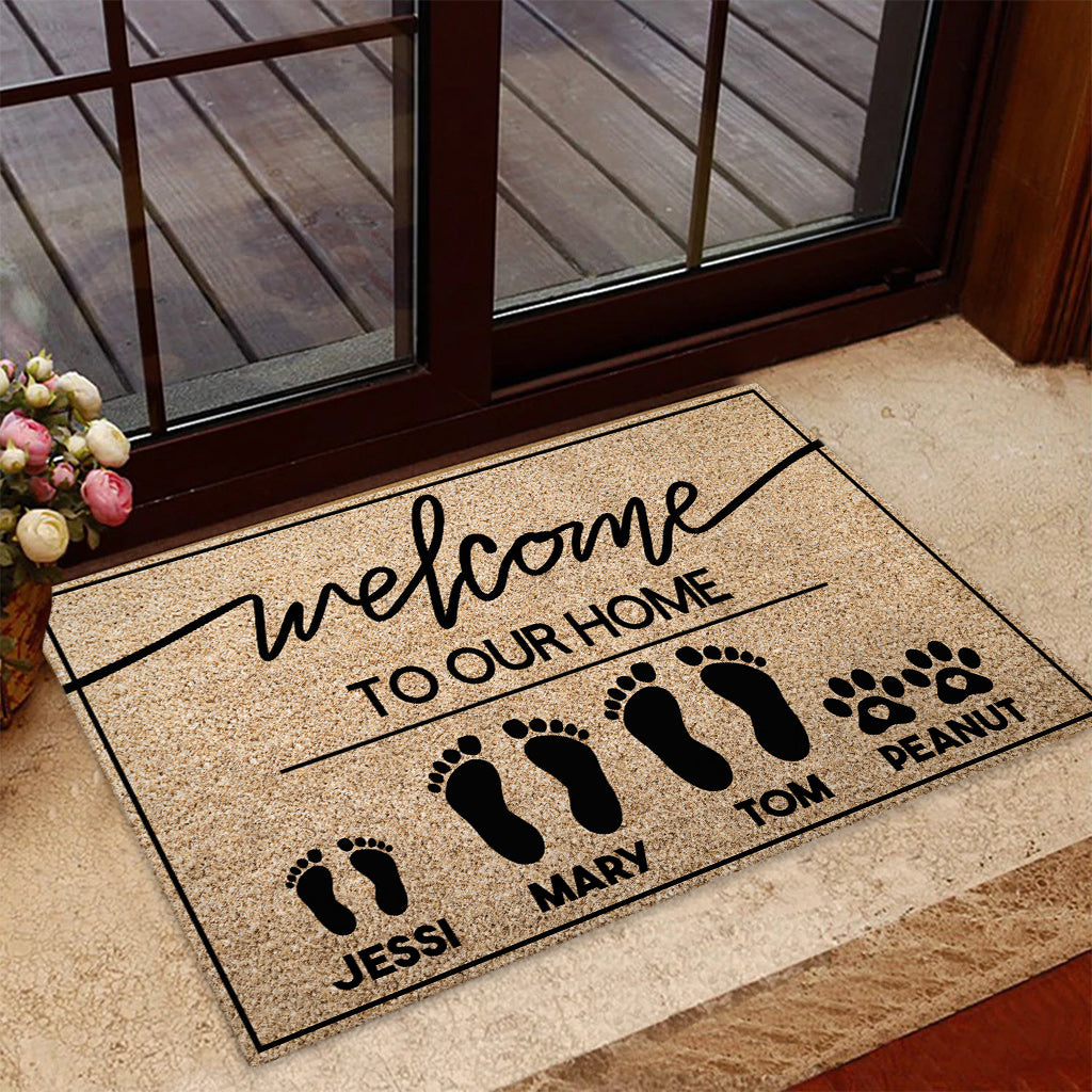 Welcome To Our Home - Personalized Housewarming Doormat