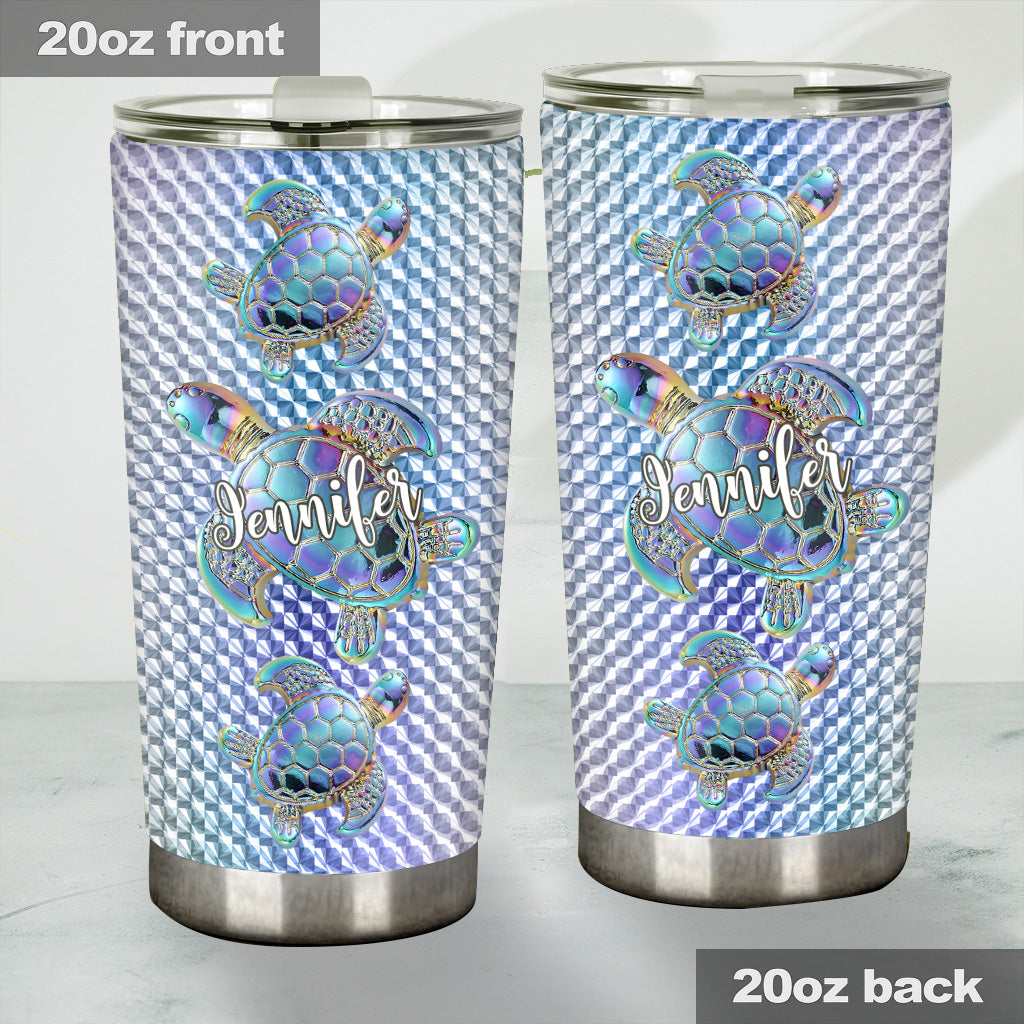 Salty Lil Beach - Personalized Turtle Tumbler