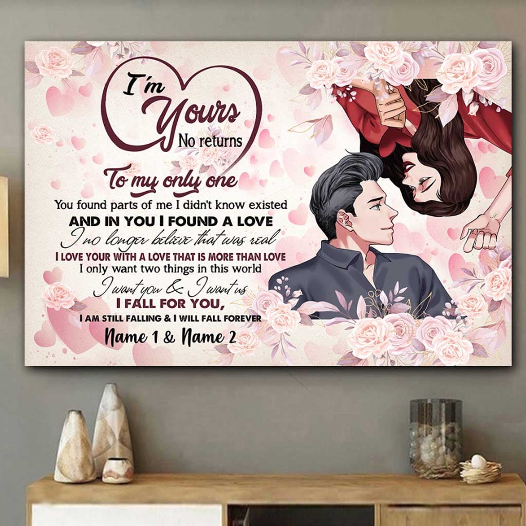 Discover I'm Yours No Returns Or Refunds - Personalized Couple Poster
