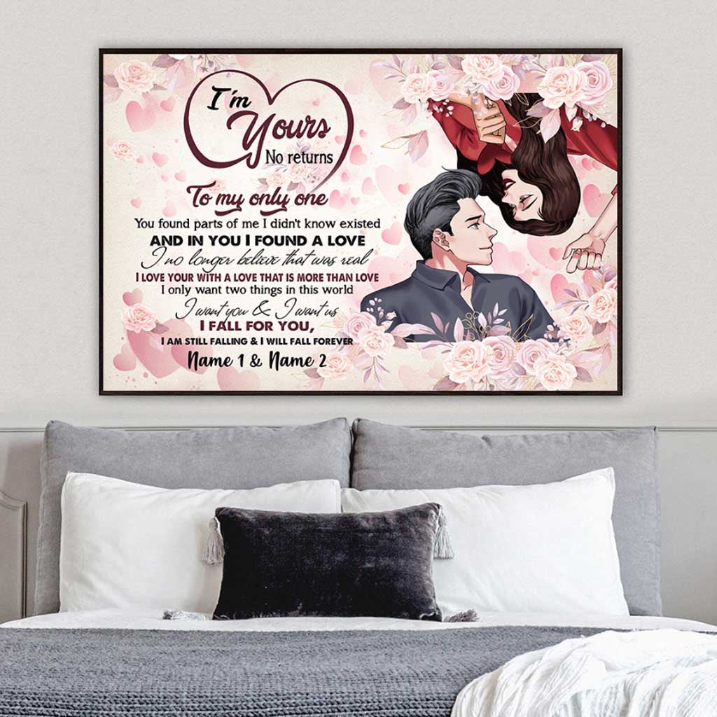 Discover I'm Yours No Returns Or Refunds - Personalized Couple Poster