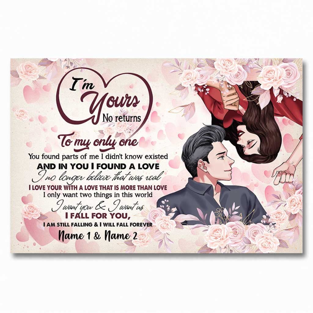 Discover I'm Yours No Returns Or Refunds - Personalized Couple Poster