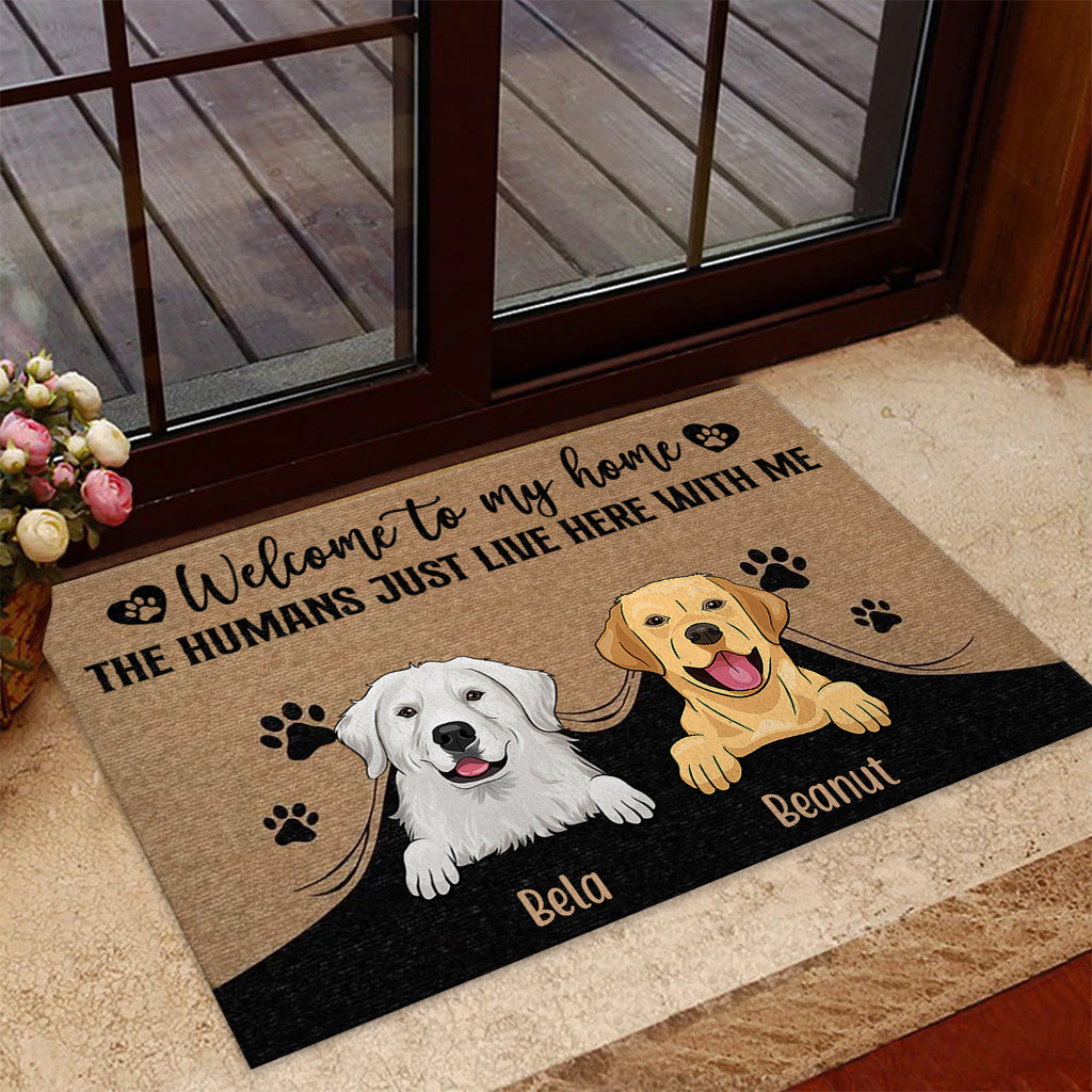 Dog Doormat Customized Name And Breed Welcome To Dog's House Human Live  Here Too
