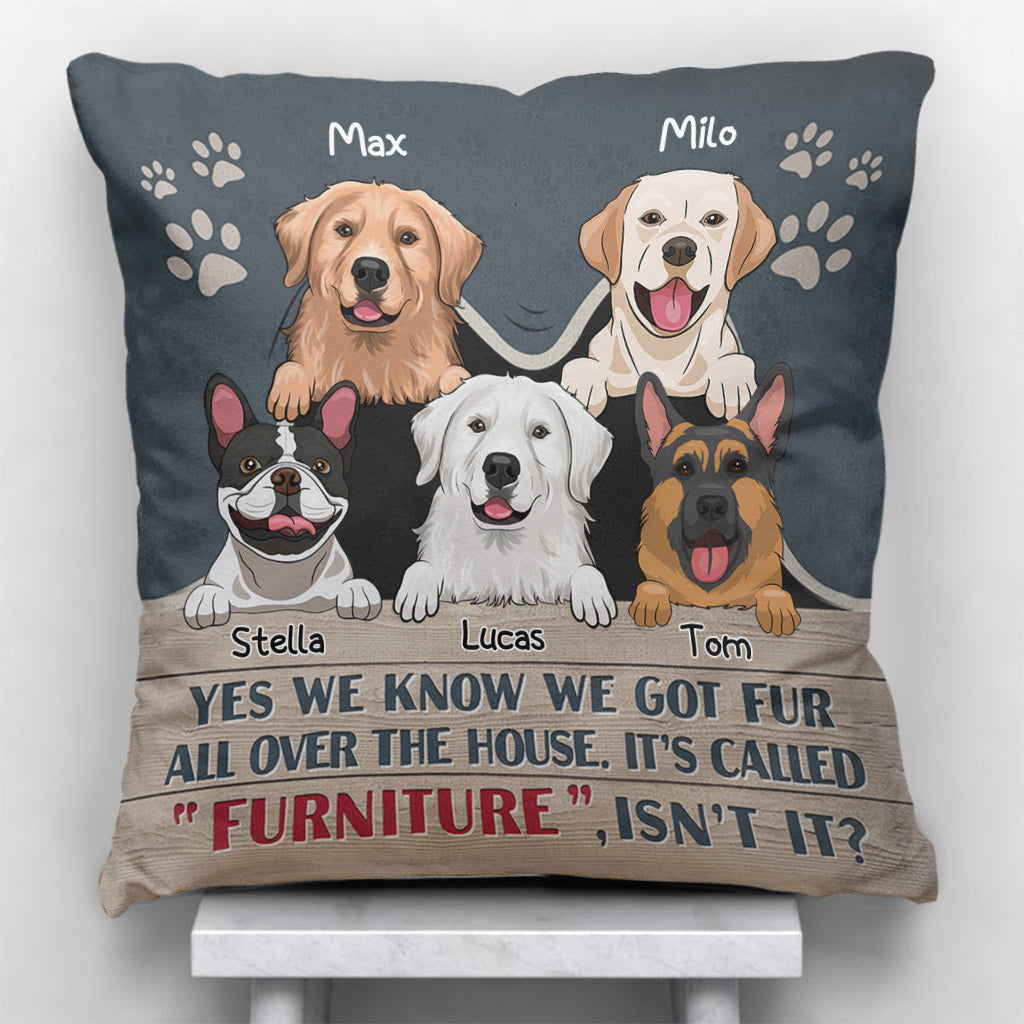 Yes We Know - Personalized Dog Throw Pillow