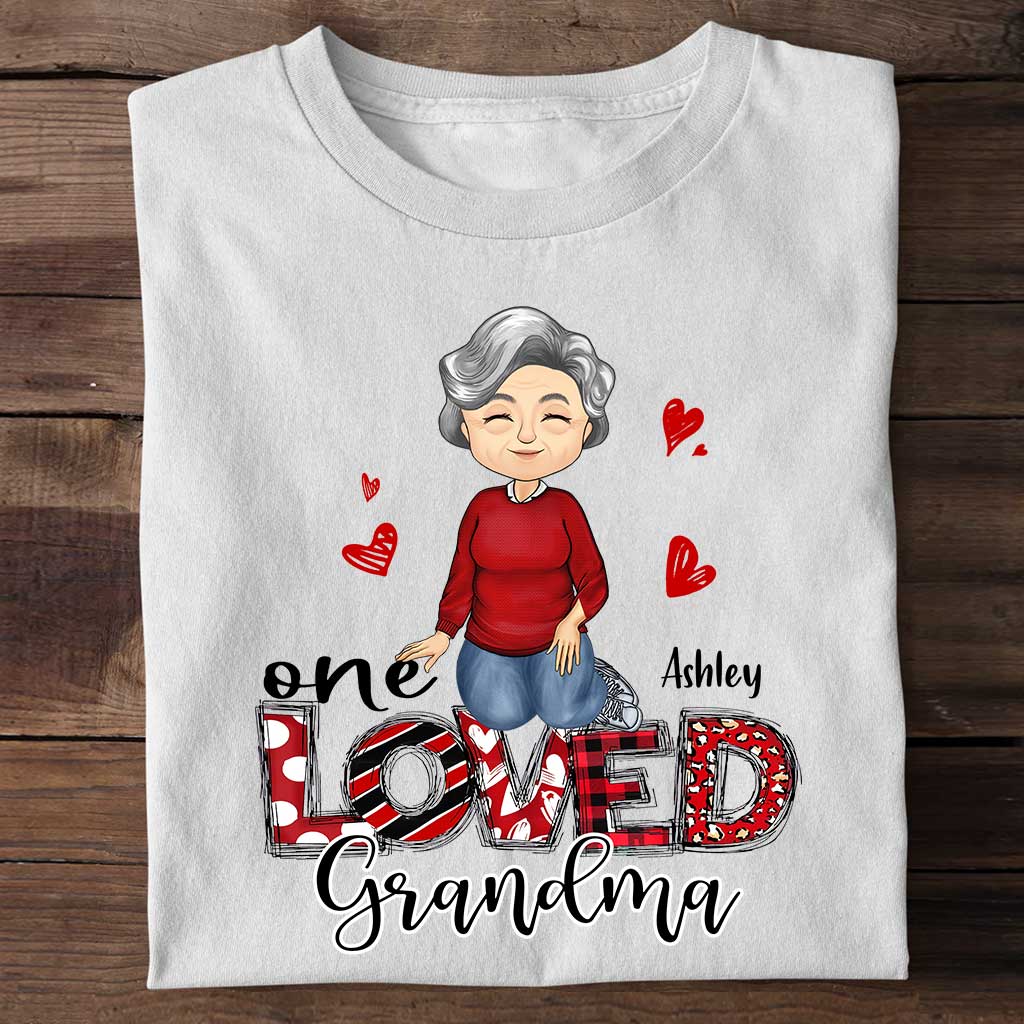 Discover One Loved Grandma - Personalized Valentine Grandma T-shirt