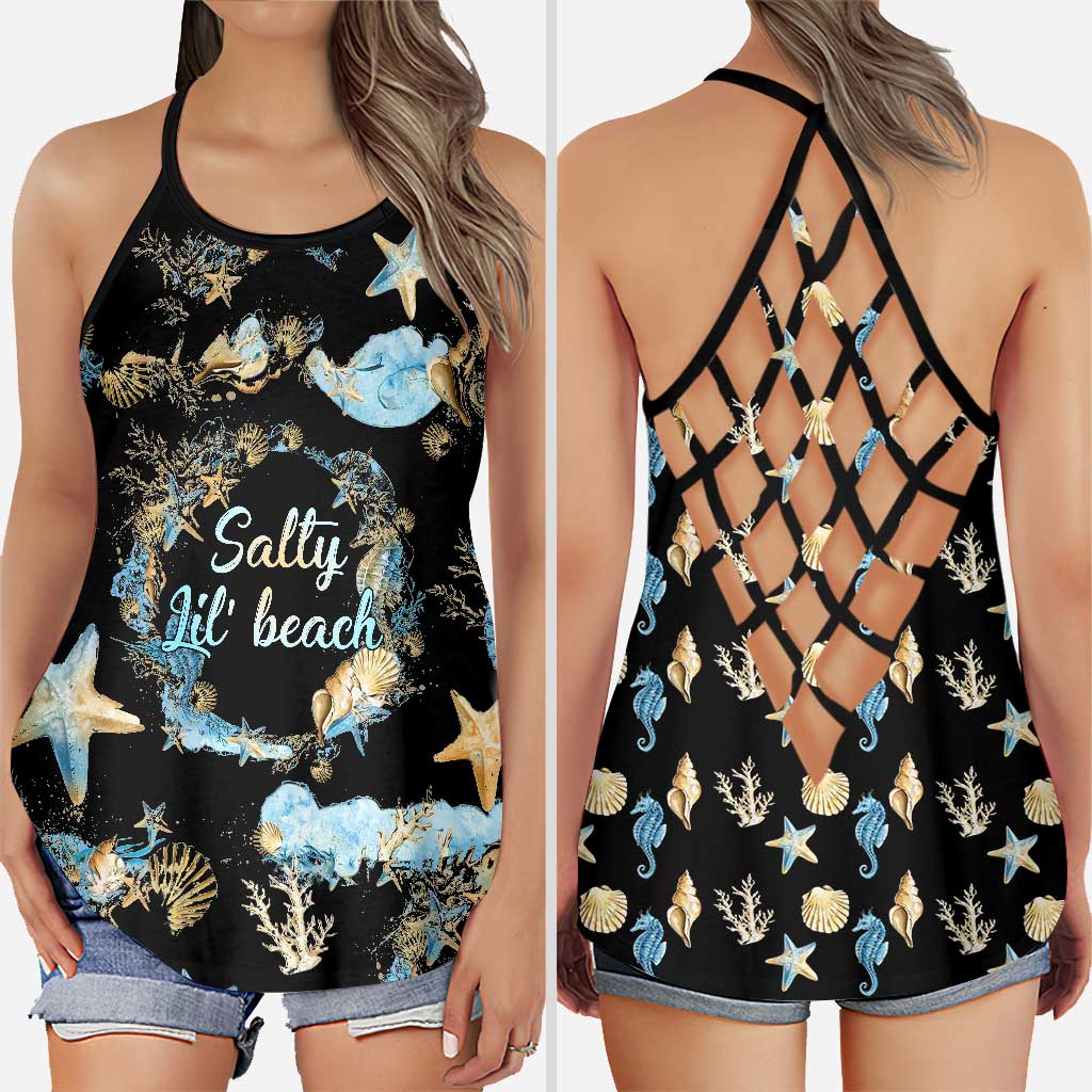 Salty Lil' Beach - Sea Lover Cross Tank Top