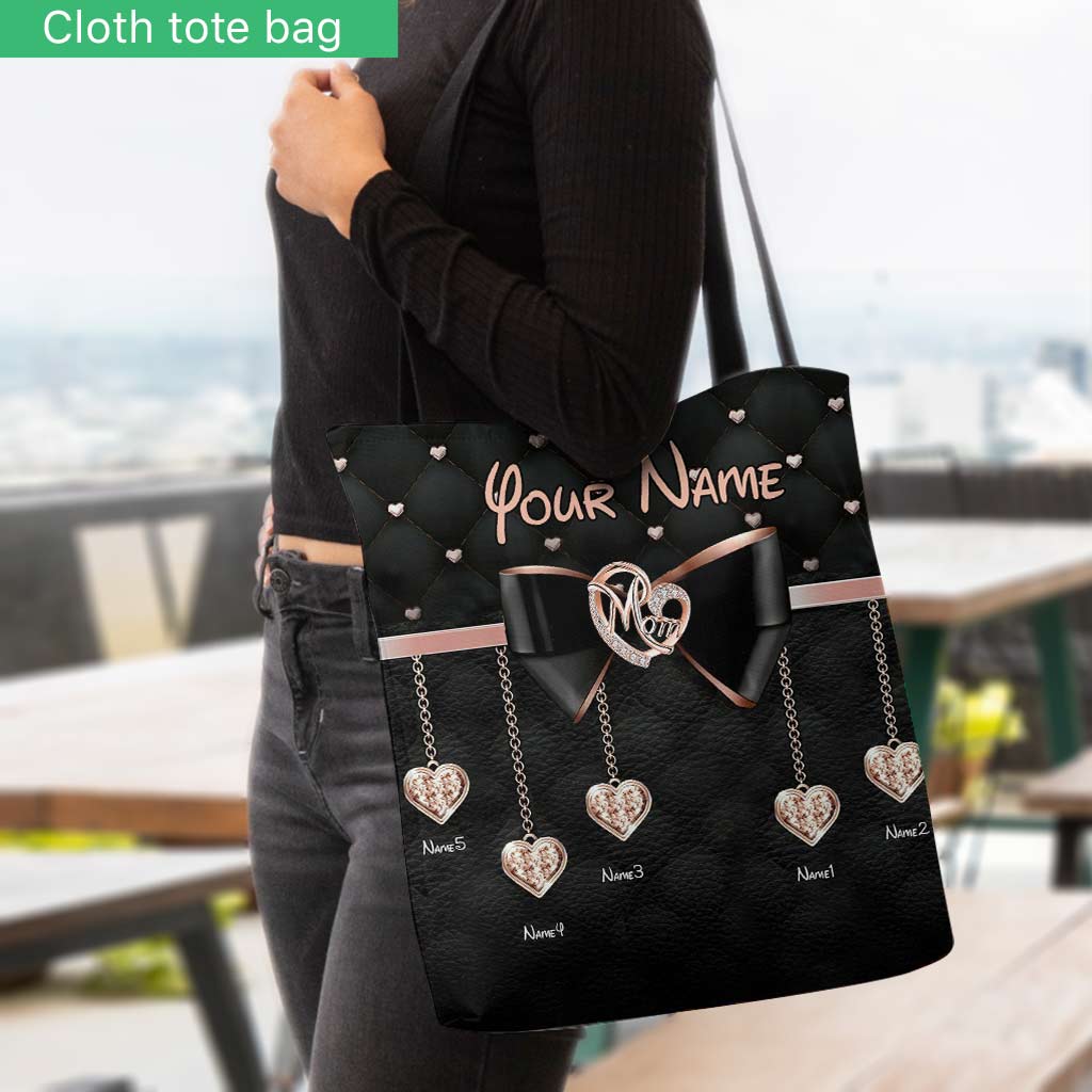 Leather Tote Bag Monogram Leather Tote Black Tote Bag 