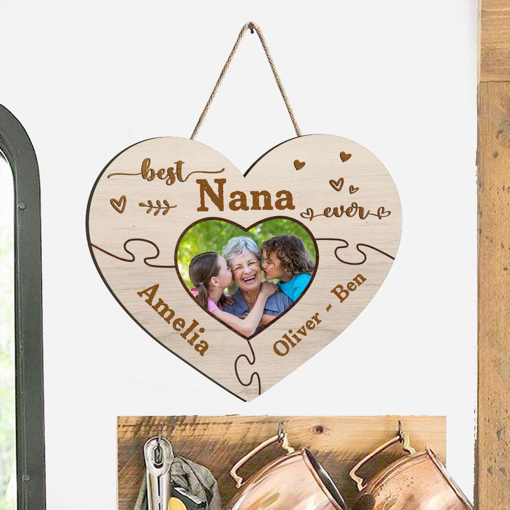 Best Nana Ever - Gift for grandma, grandpa, mom, dad, aunt, uncle, sister, brother - Personalized Wood Sign