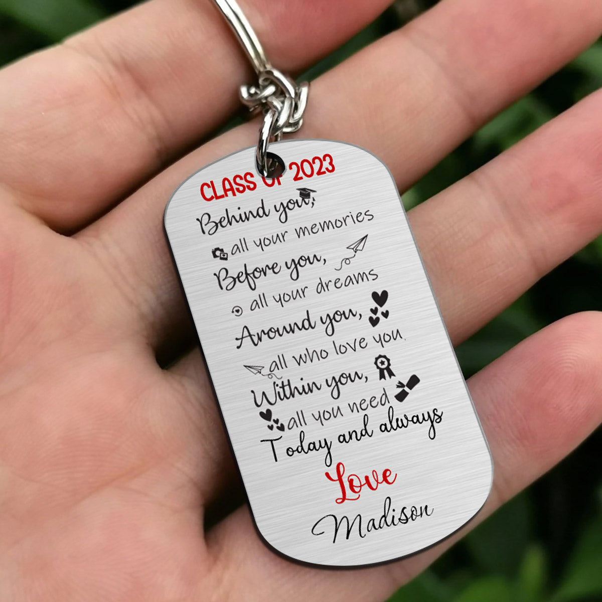 Class Of 2023 - Personalized Graduation Stainless Steel Keychain