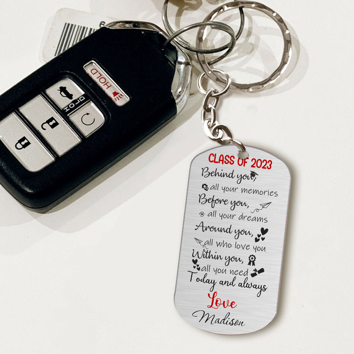 Discover Class Of 2023 - Personalized Graduation Stainless Steel Keychain