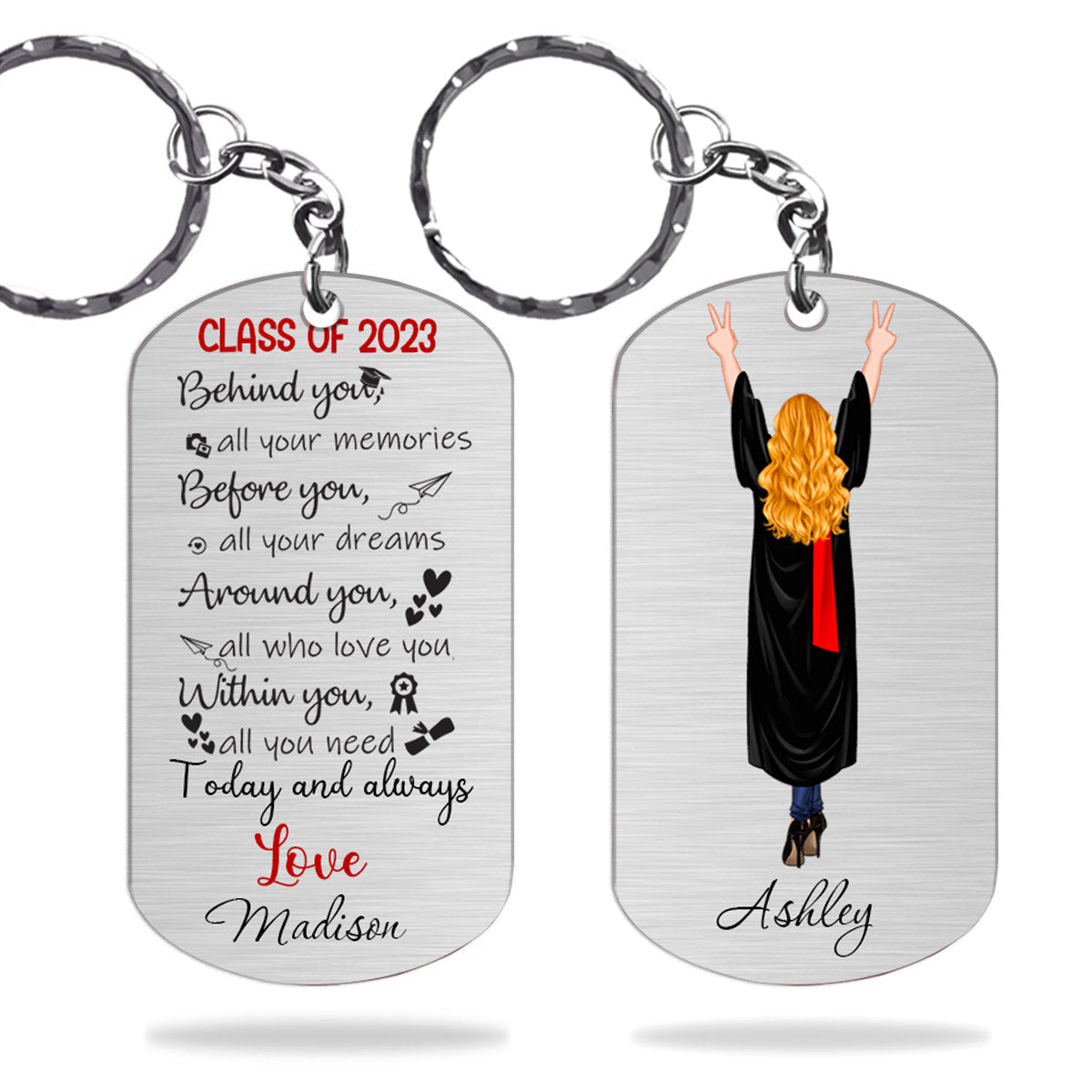 Class Of 2023 - Personalized Graduation Stainless Steel Keychain