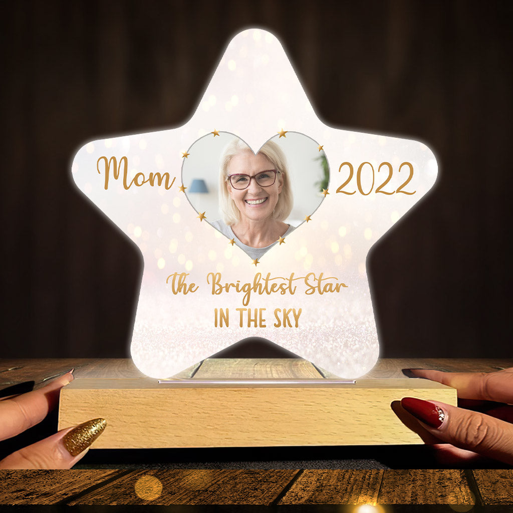 The Brightest Star in the Sky - Personalized Mother's Day Mother Shaped Plaque Light Base
