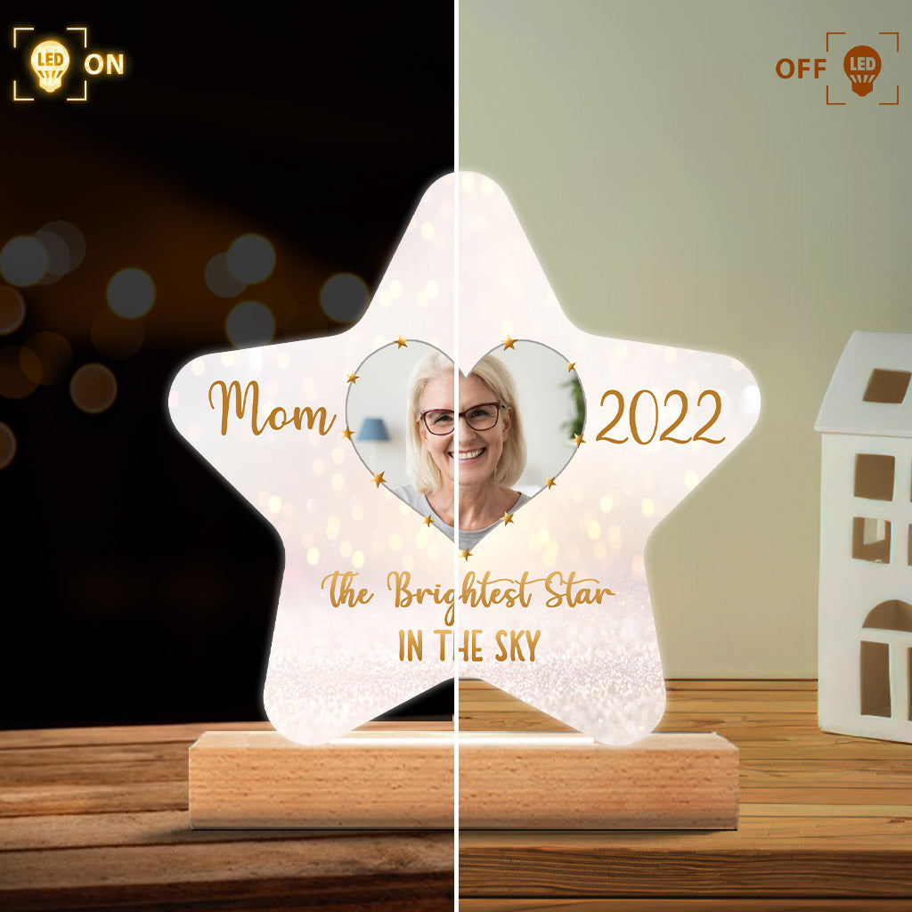 The Brightest Star in the Sky - Personalized Mother's Day Mother Shaped Plaque Light Base