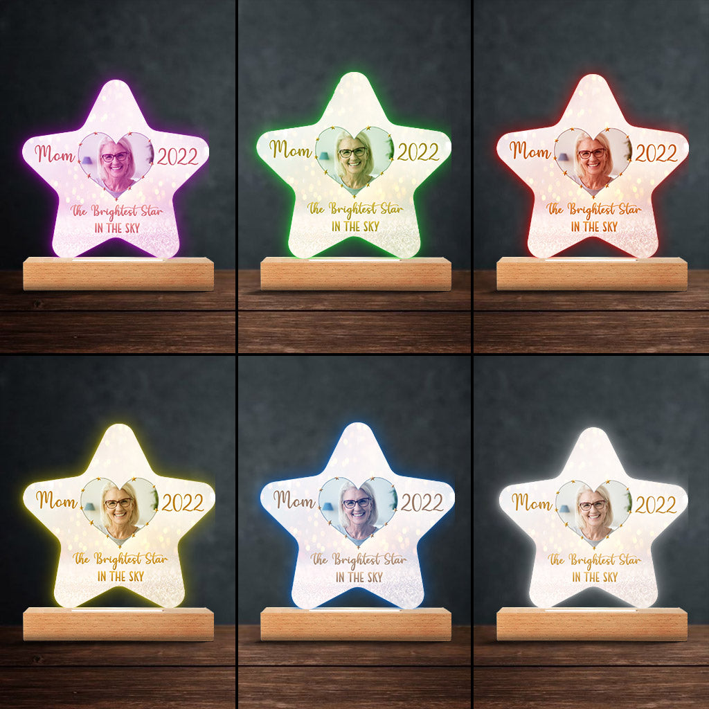 The Brightest Star in the Sky - Personalized Mother's Day Mother Shaped Plaque Light Base