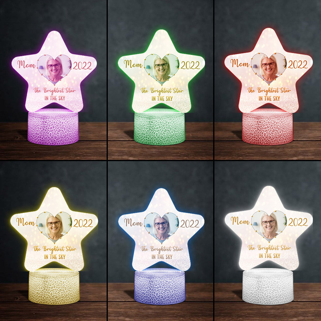 The Brightest Star in the Sky - Personalized Mother's Day Mother Shaped Plaque Light Base